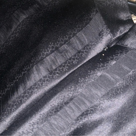 Anna sui quilted brocade Victorian floral black holiday silk ruffle dress formal - Picture 6 of 10